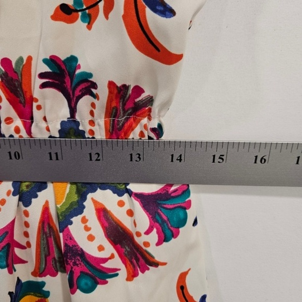 ECI New York Tropical Mini Dress V Neck Resort Vacation Size 2 - Picture 12 of 15
